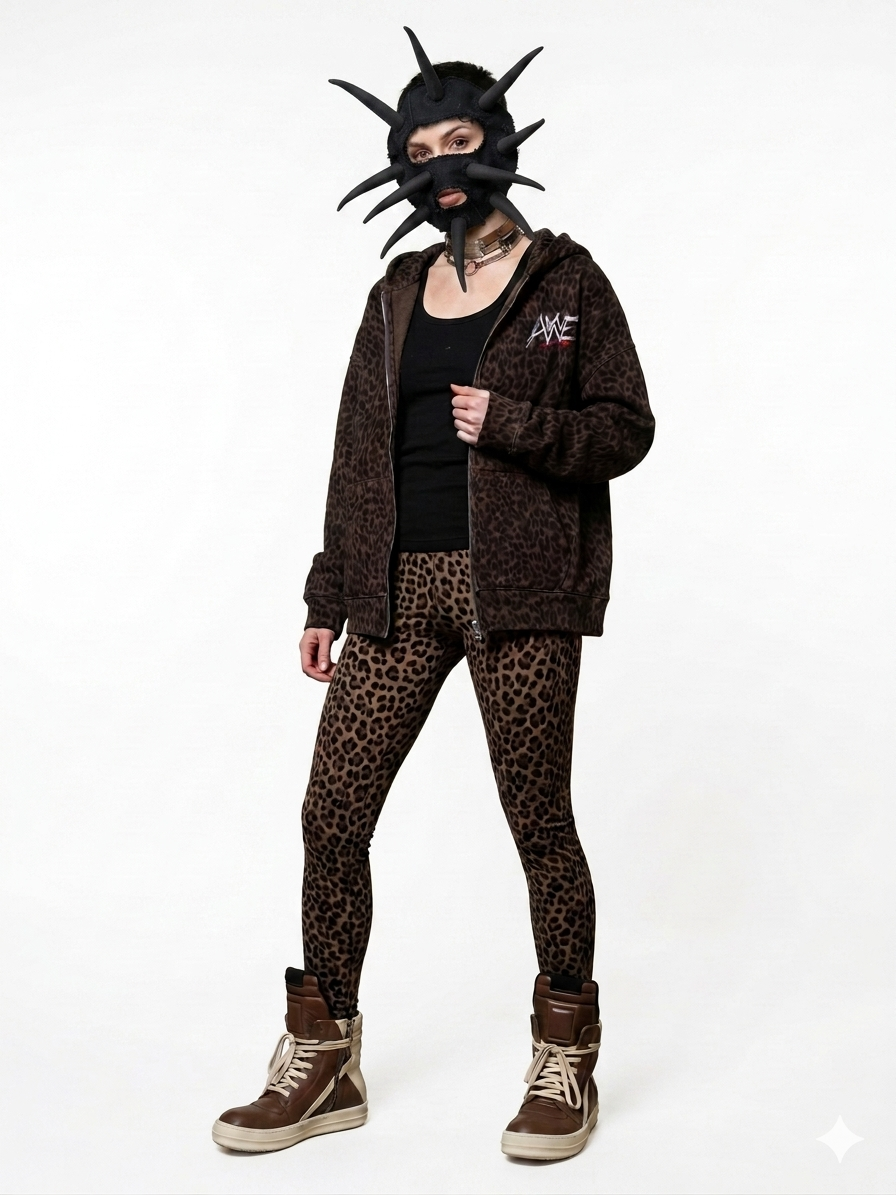 "AWWE" JUNGLE HOODIE (LEOPARD PRINT)