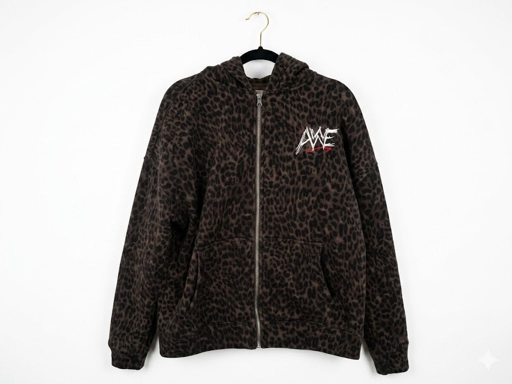 "AWWE" JUNGLE HOODIE (LEOPARD PRINT)